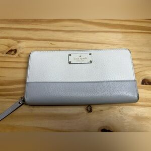 kate spade new york bay street lacey pebbled leather zip around wallet